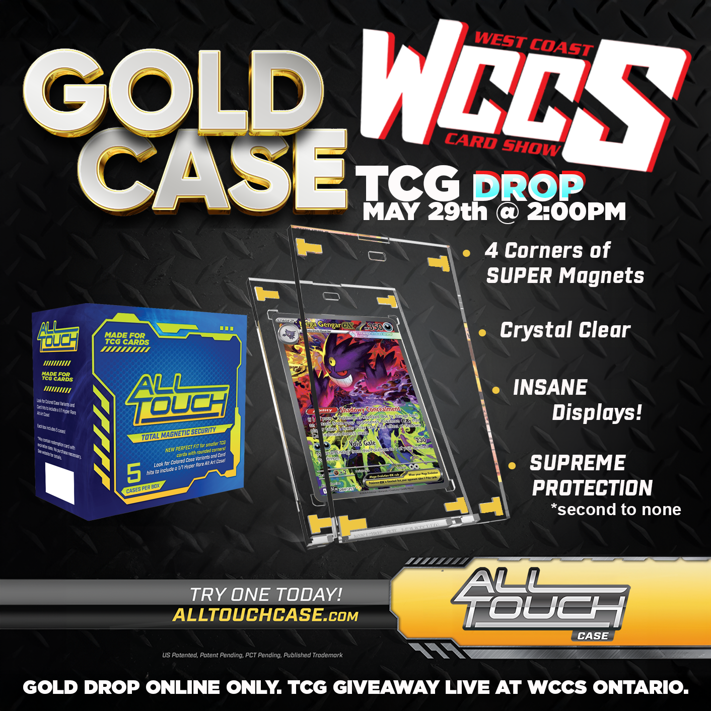 GOLD PERFECT FIT, TCG ( POKEMON & ONE PIECE ) BLASTER BOX (5 CASES)