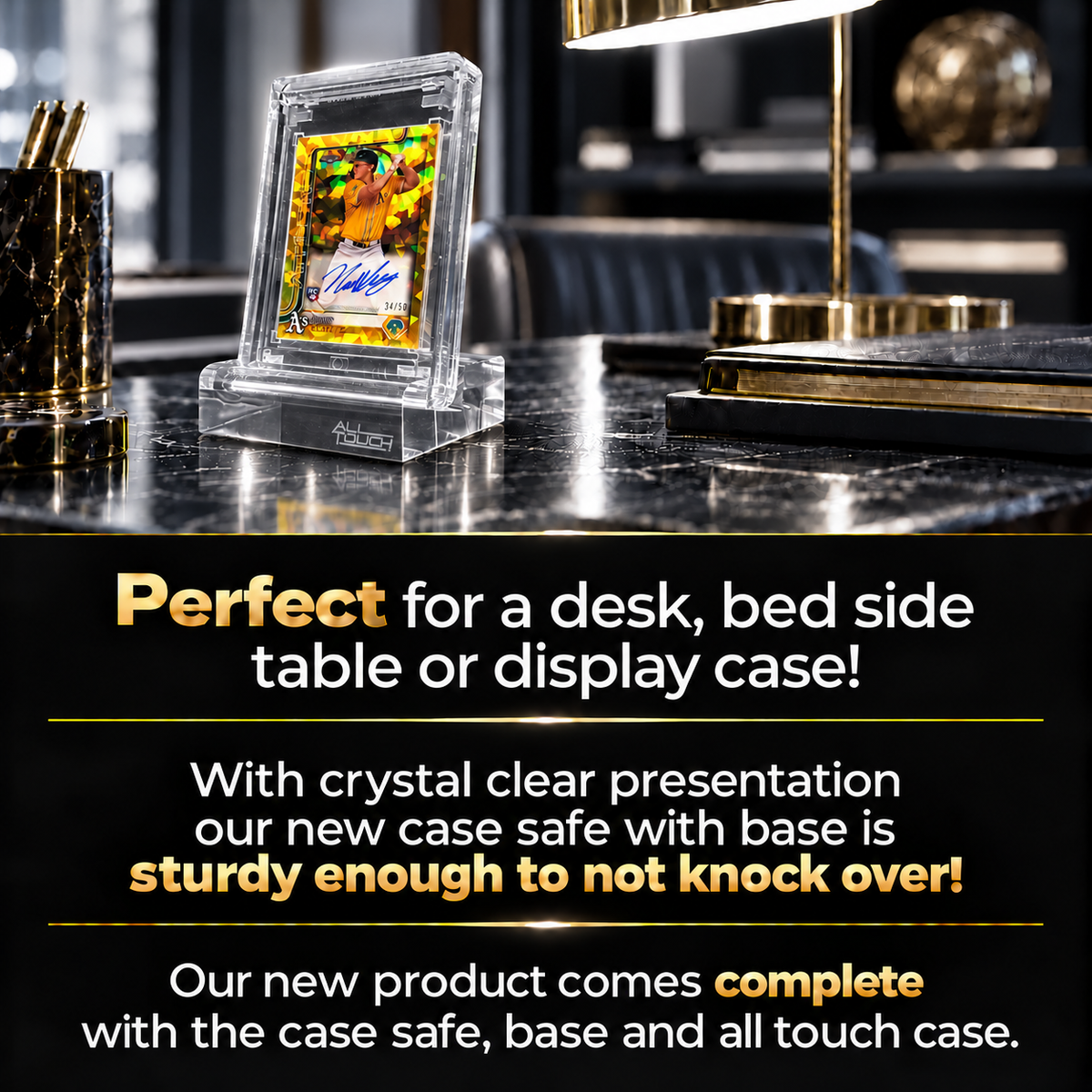 1 CASE SAFE with BASE 35pt, 55pt & TCG, Acrylic Outer Shell